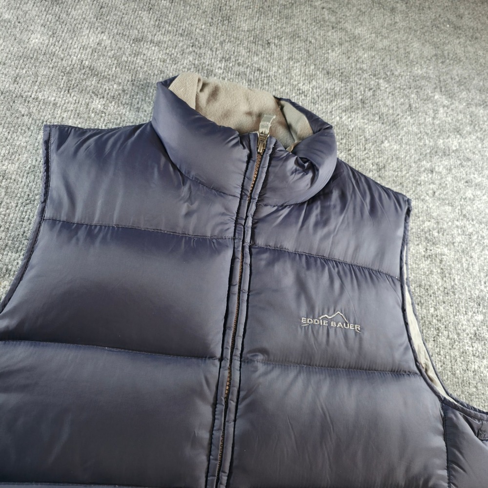 Eddie Bauer Mens Goose Down Puffer Vest Full Zip Sleeveless Jacket Small